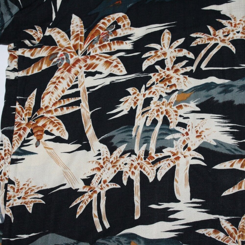 After Dark by Falcon Bay 4XL Aloha Hawaiian Shirt Palm Trees Loop Collar Tropic - Picture 9 of 12